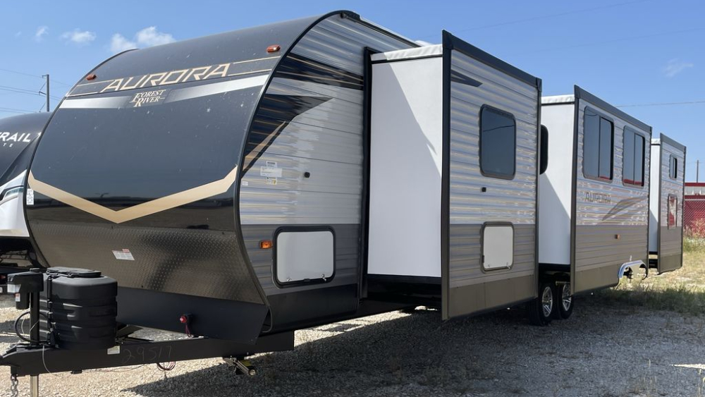 A close up image of a destination trailer.